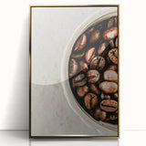 Farmhouse Wall Art - Rustic Coffee Beans Close-Up with Vintage Charm