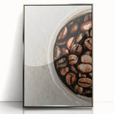 Farmhouse Wall Art - Rustic Coffee Beans Close-Up with Vintage Charm