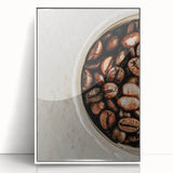 Farmhouse Wall Art - Rustic Coffee Beans Close-Up with Vintage Charm