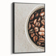 Farmhouse Wall Art - Rustic Coffee Beans Close-Up with Vintage Charm