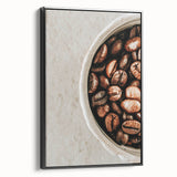 Farmhouse Wall Art - Rustic Coffee Beans Close-Up with Vintage Charm