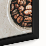 Farmhouse Wall Art - Rustic Coffee Beans Close-Up with Vintage Charm