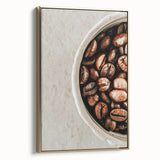 Farmhouse Wall Art - Rustic Coffee Beans Close-Up with Vintage Charm