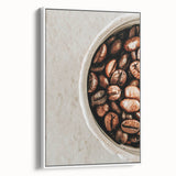 Farmhouse Wall Art - Rustic Coffee Beans Close-Up with Vintage Charm