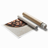 Farmhouse Wall Art - Rustic Coffee Beans Close-Up with Vintage Charm