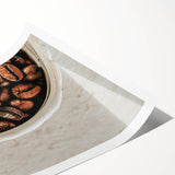 Farmhouse Wall Art - Rustic Coffee Beans Close-Up with Vintage Charm