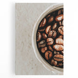 Farmhouse Wall Art - Rustic Coffee Beans Close-Up with Vintage Charm