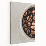 Farmhouse Wall Art - Rustic Coffee Beans Close-Up with Vintage Charm
