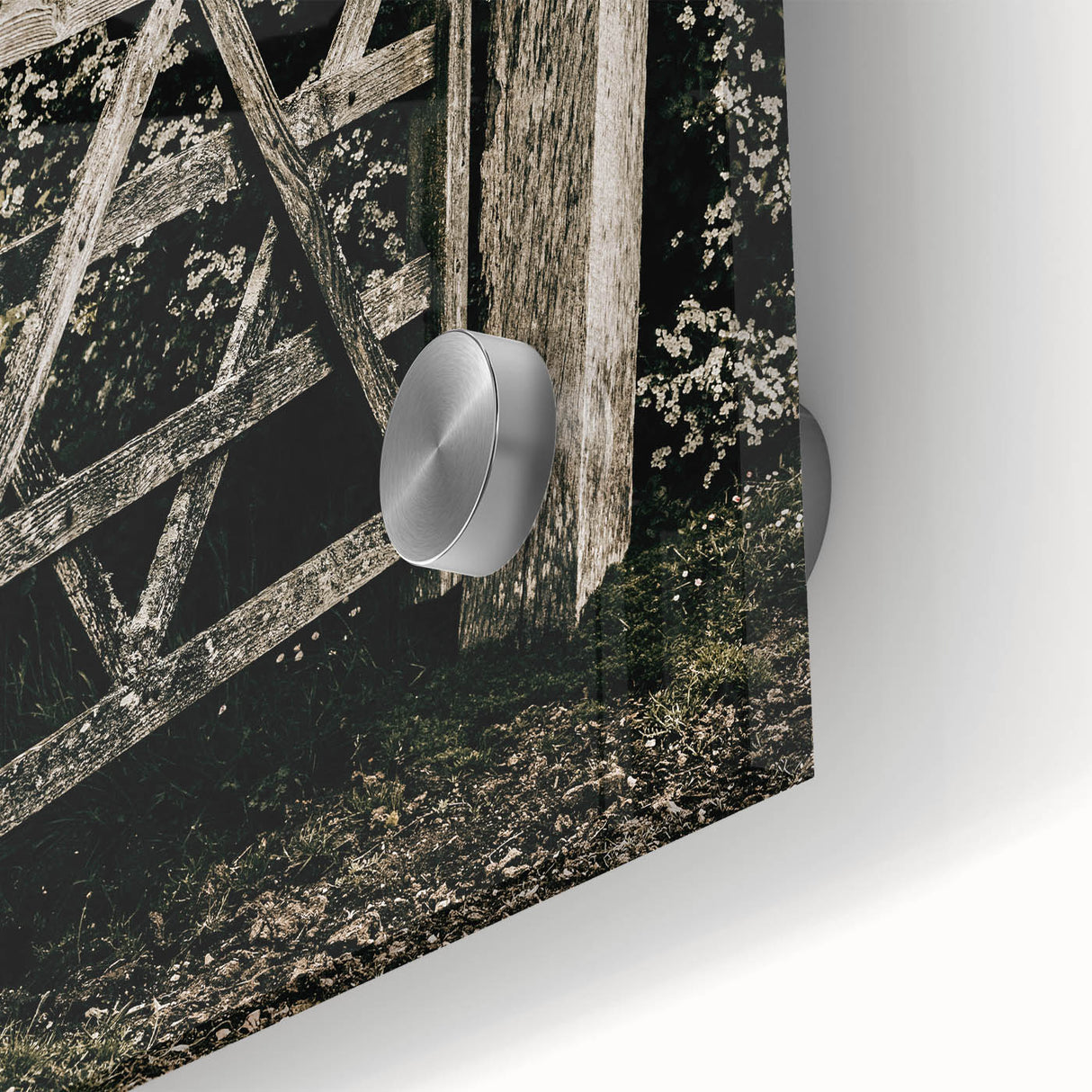 Rustic Private Gate Wall Art – Farmhouse Countryside Aesthetic