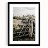 Rustic Private Gate Wall Art – Farmhouse Countryside Aesthetic