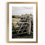 Rustic Private Gate Wall Art – Farmhouse Countryside Aesthetic