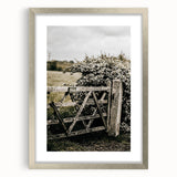 Rustic Private Gate Wall Art – Farmhouse Countryside Aesthetic
