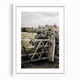 Rustic Private Gate Wall Art – Farmhouse Countryside Aesthetic