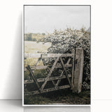 Rustic Private Gate Wall Art – Farmhouse Countryside Aesthetic