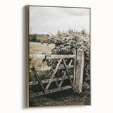 Rustic Private Gate Wall Art – Farmhouse Countryside Aesthetic