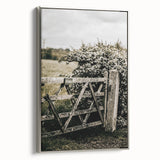 Rustic Private Gate Wall Art – Farmhouse Countryside Aesthetic