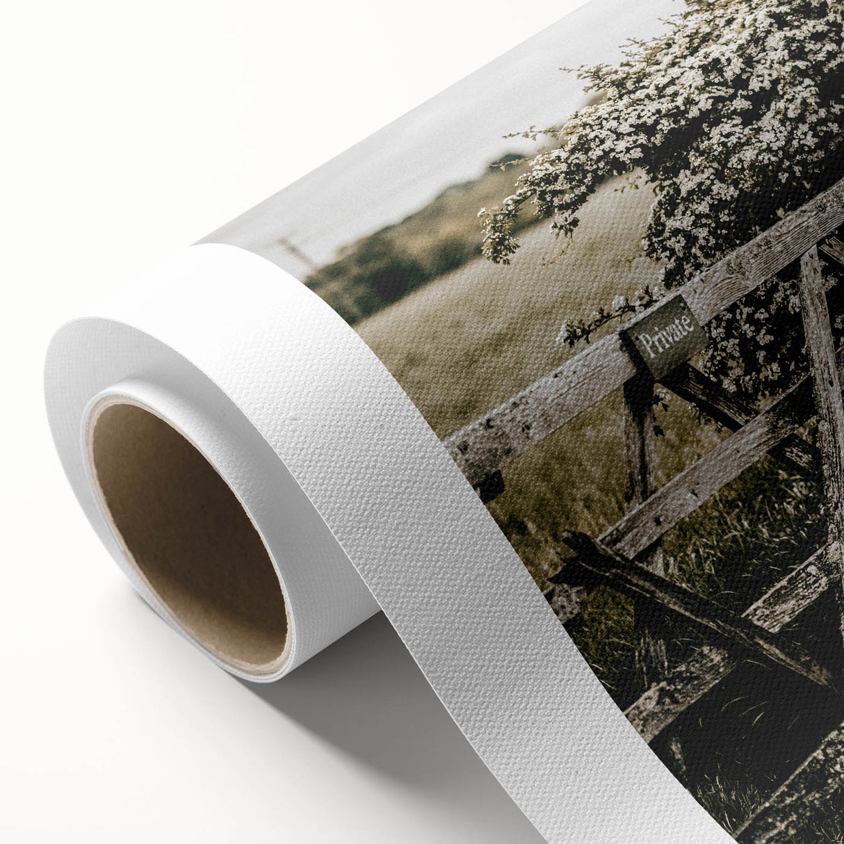 Rustic Private Gate Wall Art – Farmhouse Countryside Aesthetic