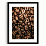 Close-Up Coffee Beans Rustic Wall Art for Kitchen and Coffee Bars