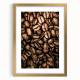 Close-Up Coffee Beans Rustic Wall Art for Kitchen and Coffee Bars