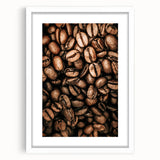 Close-Up Coffee Beans Rustic Wall Art for Kitchen and Coffee Bars