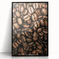 Close-Up Coffee Beans Rustic Wall Art for Kitchen and Coffee Bars