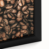 Close-Up Coffee Beans Rustic Wall Art for Kitchen and Coffee Bars
