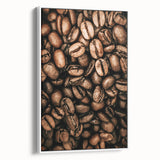 Close-Up Coffee Beans Rustic Wall Art for Kitchen and Coffee Bars