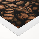 Close-Up Coffee Beans Rustic Wall Art for Kitchen and Coffee Bars