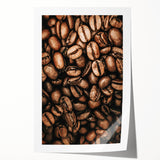 Close-Up Coffee Beans Rustic Wall Art for Kitchen and Coffee Bars