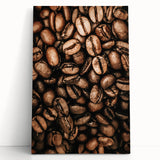 Close-Up Coffee Beans Rustic Wall Art for Kitchen and Coffee Bars