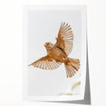 Farmhouse Wall Art | Rustic Sparrow in Flight | Vintage Country Style Print