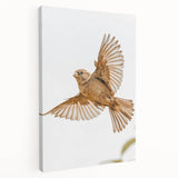 Farmhouse Wall Art | Rustic Sparrow in Flight | Vintage Country Style Print