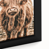 Highland Cow Farmhouse Wall Art – Rustic Country Style Decor Print