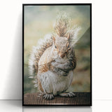 Charming Squirrel Wall Art – Rustic Farmhouse Nature-Inspired Decor
