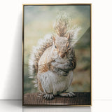 Charming Squirrel Wall Art – Rustic Farmhouse Nature-Inspired Decor