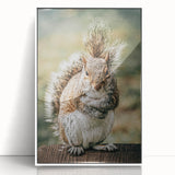 Charming Squirrel Wall Art – Rustic Farmhouse Nature-Inspired Decor