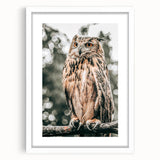 Majestic Owl Wall Art – Rustic Farmhouse Nature-Inspired Decor Print