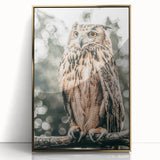 Majestic Owl Wall Art – Rustic Farmhouse Nature-Inspired Decor Print