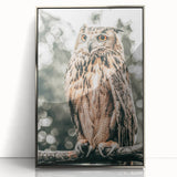 Majestic Owl Wall Art – Rustic Farmhouse Nature-Inspired Decor Print