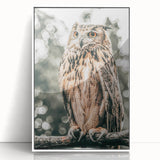 Majestic Owl Wall Art – Rustic Farmhouse Nature-Inspired Decor Print