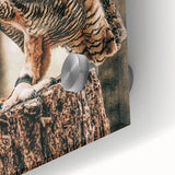 Regal Owl Wall Art – Rustic Farmhouse Nature-Inspired Decor Print