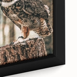Regal Owl Wall Art – Rustic Farmhouse Nature-Inspired Decor Print