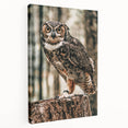 Regal Owl Wall Art – Rustic Farmhouse Nature-Inspired Decor Print