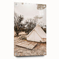 Rustic Camping Tent Wall Art – Farmhouse Adventure-Inspired Decor Print