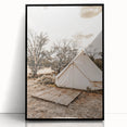 Rustic Camping Tent Wall Art – Farmhouse Adventure-Inspired Decor Print