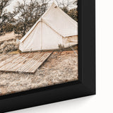 Rustic Camping Tent Wall Art – Farmhouse Adventure-Inspired Decor Print