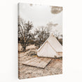 Rustic Camping Tent Wall Art – Farmhouse Adventure-Inspired Decor Print