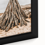 Rustic Driftwood Teepee Wall Art – Farmhouse Adventure Decor Print