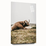 Highland Cow Wall Art – Rustic Farmhouse Nature-Inspired Decor Print