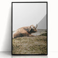 Highland Cow Wall Art – Rustic Farmhouse Nature-Inspired Decor Print